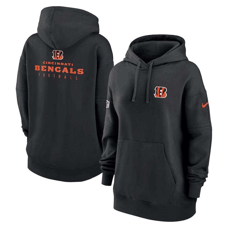 Women 2023 NFL Cincinnati Bengals black Sweatshirt style 1